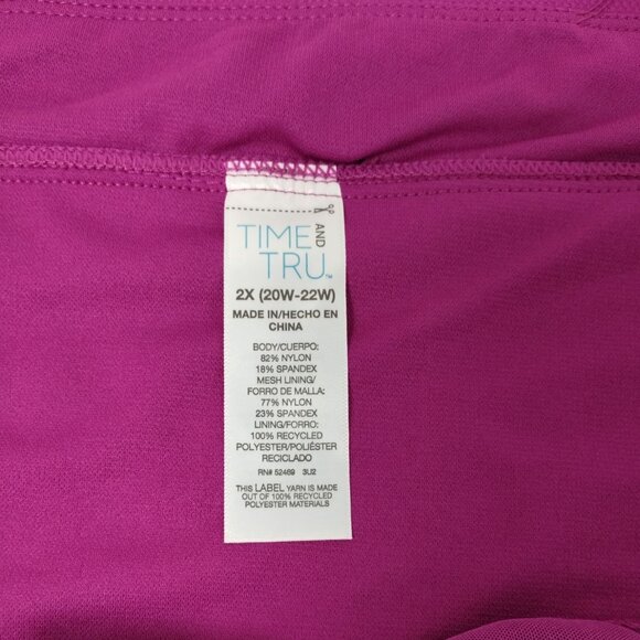Time and Tru Womens 2XL Passionate Plum Pink Mid Rise Bikini Bottoms - Picture 4 of 5